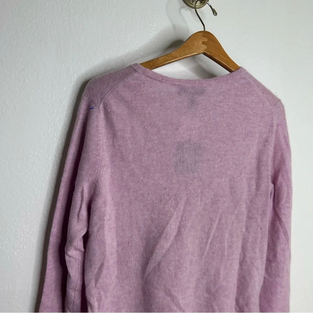 NWT Charter Club 100% Cashmere Pink Pullover Sweater XL FLAWED